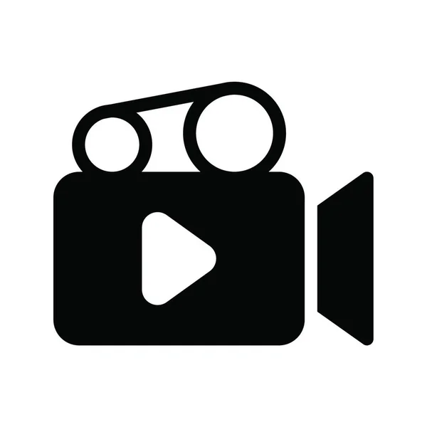 Videokamera Web Ikone Vektor Illustration — Stockvektor