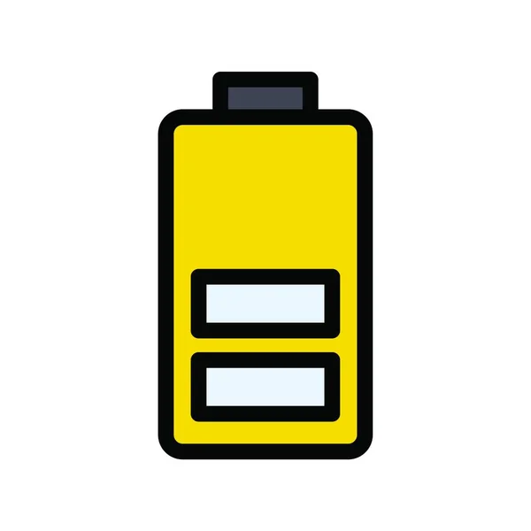 Illustrazione Vettoriale Icona Web Batteria — Vettoriale Stock