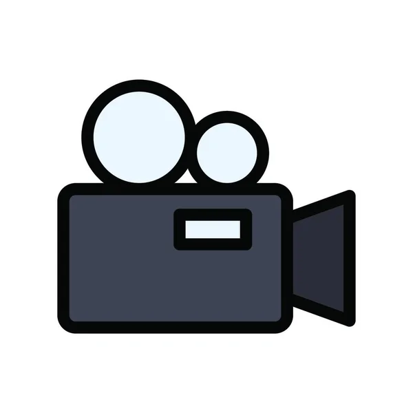 Aufnahme Kamera Web Ikone Vektor Illustration — Stockvektor
