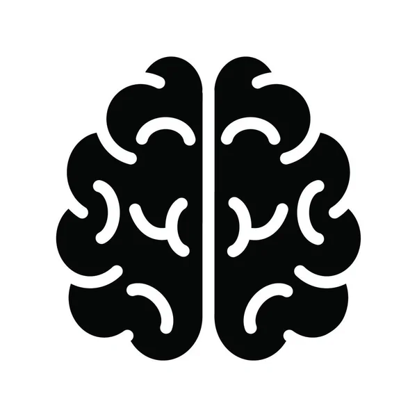 Hjärna Ikon Vektor Illustration — Stock vektor