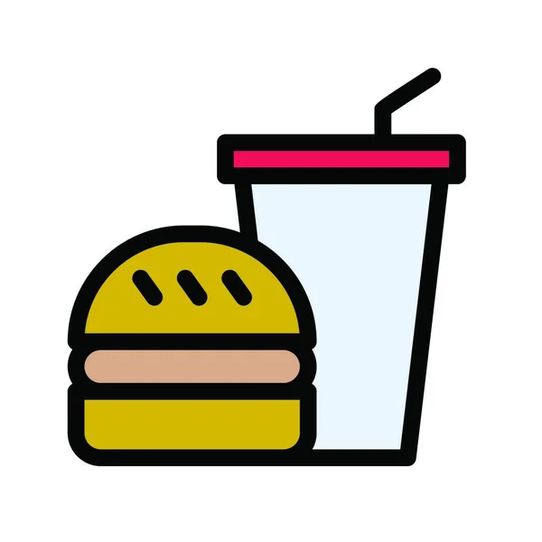 Fast Food Symbol Vektorillustration — Stockvektor
