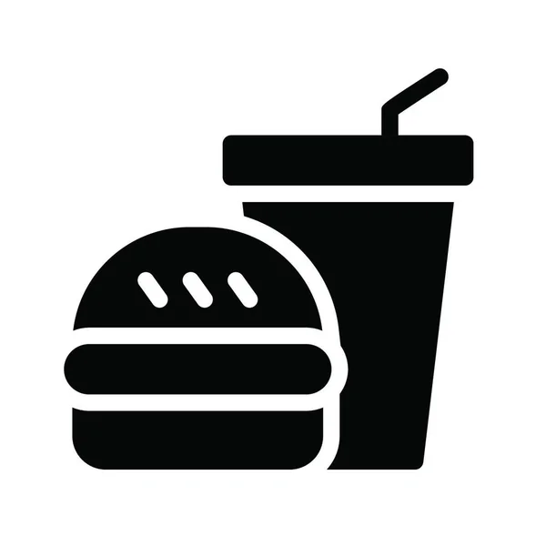 Vektorová Ilustrace Ikon Fast Food — Stockový vektor