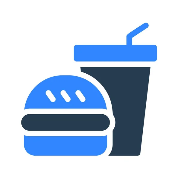 Icona Fast Food Illustrazione Vettoriale — Vettoriale Stock