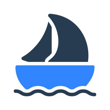 tekne web simgesi vektör illüstrasyonu