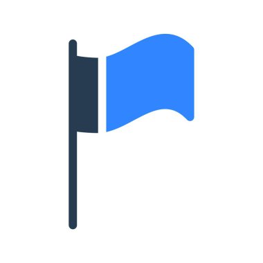 dalgalı bayrak vektör illüstrasyonu