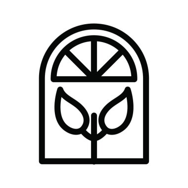 Kapı simgesi, vektör illüstrasyonu