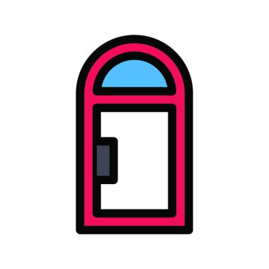 Kapı simgesi, vektör illüstrasyonu