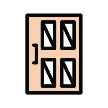 Kapı simgesi, vektör illüstrasyonu