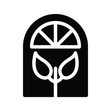 Kapı simgesi, vektör illüstrasyonu