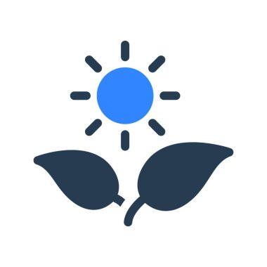 Güneş simgesi, vektör illüstrasyonu