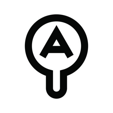 Büyüteç ağ simgesi vektör illüstrasyonu