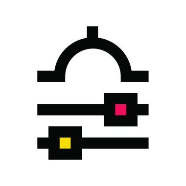 Kontrol simgesi, vektör illüstrasyonu