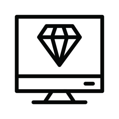 Elmas simgesi vektör illüstrasyonu