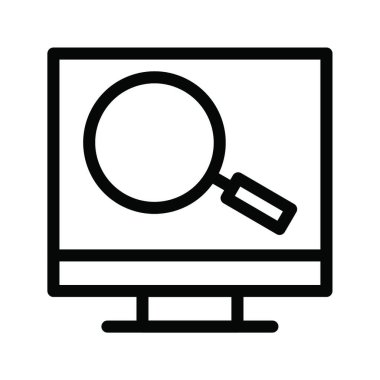 Büyüteç ağ simgesi vektör illüstrasyonu