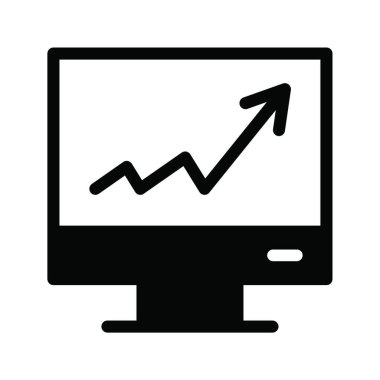 iş grafiği simgesi, vektör illüstrasyonu 