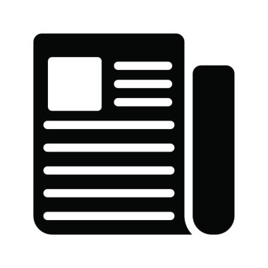 haber web simgesi vektör illüstrasyonu