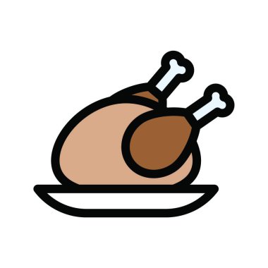 bacak parçası simgesi, vektör illüstrasyonu 