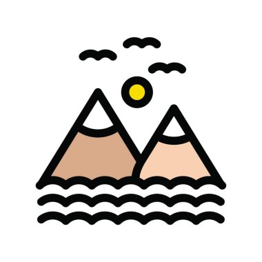 dağlar web simgesi çizimi