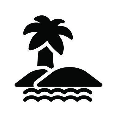 Plaj simge vektör çizim  