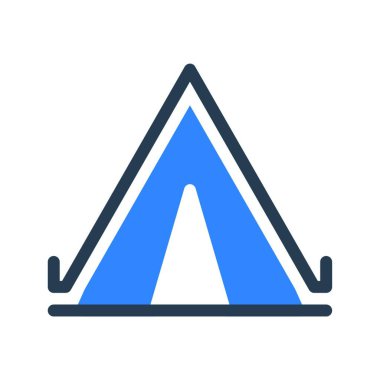 Kamp simgesi, vektör çizimi