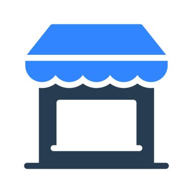 dükkan simgesi, vektör illüstrasyonu 