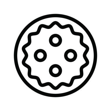  Cookie web simgesi vektör illüstrasyonu