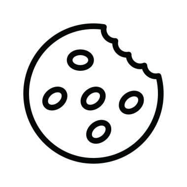  Cookie web simgesi vektör illüstrasyonu