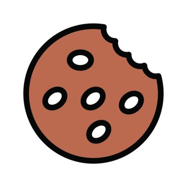  Cookie web simgesi vektör illüstrasyonu