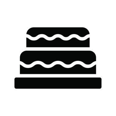 tatlı kek simge vektör çizim 