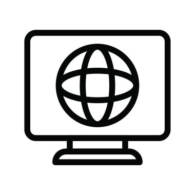 İnternet simgesi, vektör illüstrasyonu