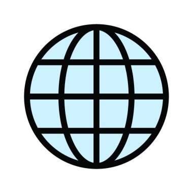 küresel simge vektör çizim