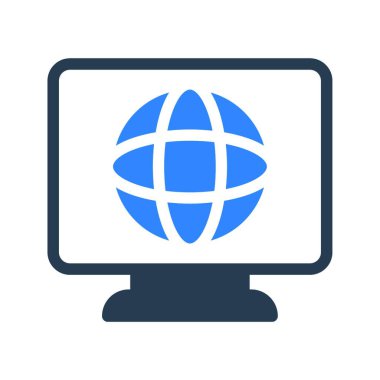 İnternet simgesi, vektör illüstrasyonu