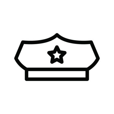 polis başlığı ikonu vektör illüstrasyonu