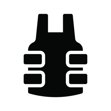 Güvenli ceket ikonu vektör illüstrasyonu 