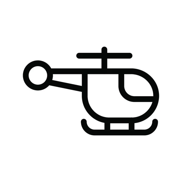Vrtulník Web Ikonu Vektorové Ilustrace — Stockový vektor