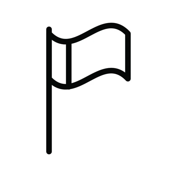 Vlající Vlajka Ikonu Vektorové Ilustrace — Stockový vektor