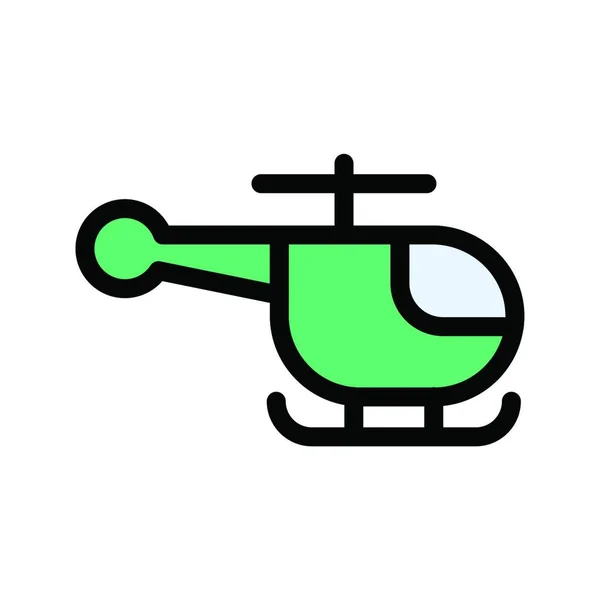Ilustrasi Vektor Ikon Web Helikopter - Stok Vektor