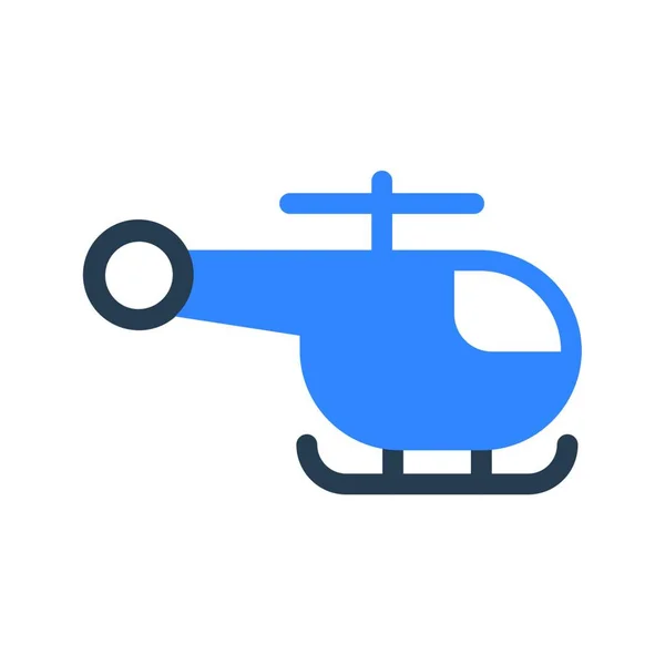 Helicóptero Web Ícone Vetor Ilustração — Vetor de Stock