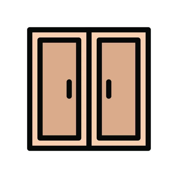 Иконка Двери Векторная Иллюстрация — стоковый вектор