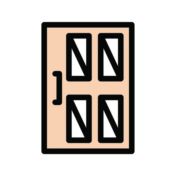 Türsymbol Vektor Illustration — Stockvektor