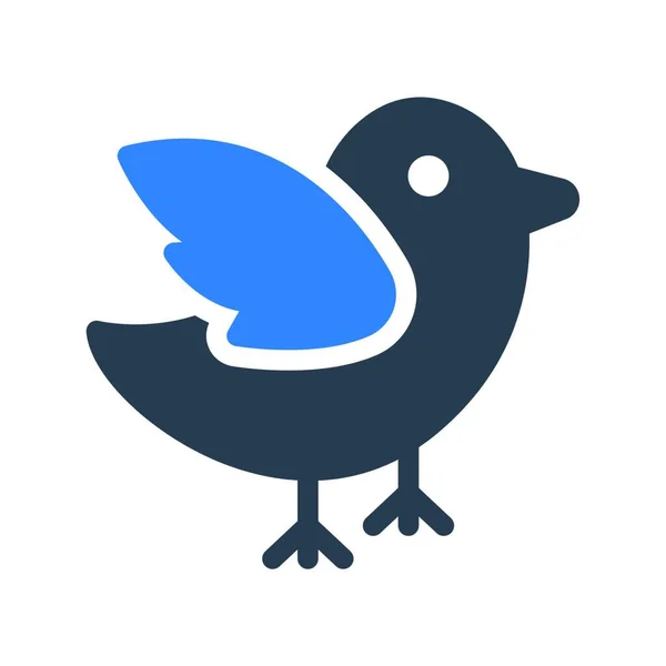 Sparrow Web Icon Vector Illustration — Stock Vector