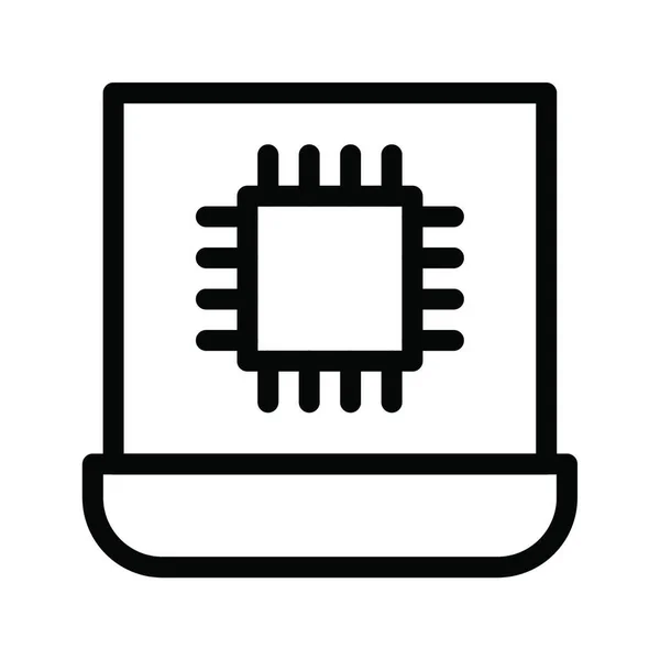 Ícone Processador Ilustração Vetorial — Vetor de Stock