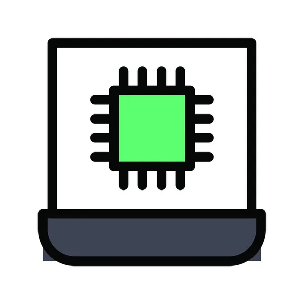 Prozessor Icon Vektor Illustration — Stockvektor