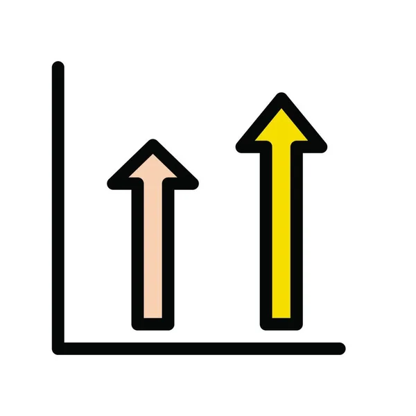 Ikona Wzrostu Ilustracja Wektora — Wektor stockowy