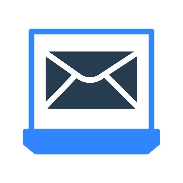 Mail Web Ikone Digitale Illustration — Stockvektor