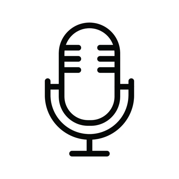 Microphone Icon Web Simple Illustration — Stock Vector