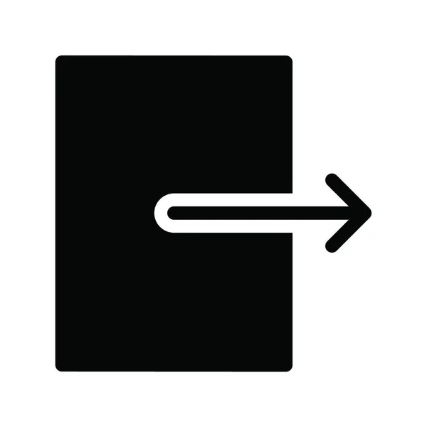 Logout Ikon Vektor Illustration — Stock vektor