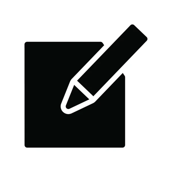 Stift Und Papier Web Ikone Vektor Illustration — Stockvektor