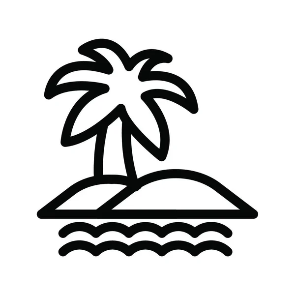 Νησί Web Εικονίδιο Διανυσματική Απεικόνιση — Διανυσματικό Αρχείο