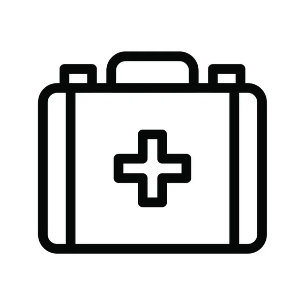 First Aid Kit Web Icon Vector Illustration — Stock Vector